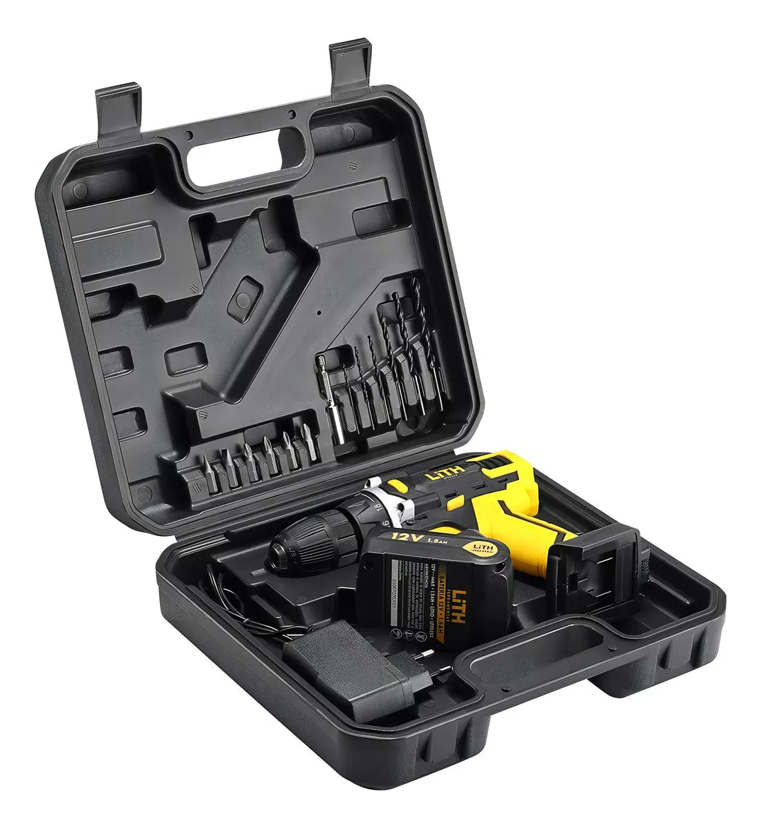 Parafusadeira Furadeira 3/8 Pol. a Bateria 12V com Maleta e Acessórios - LITH-LT7035XS1